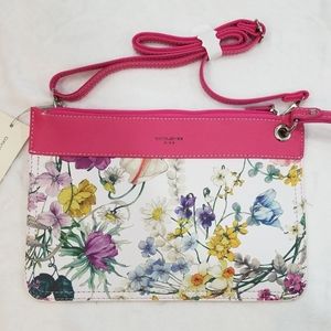 David Jones Paris Floral Crossbody/Wristlet Purse